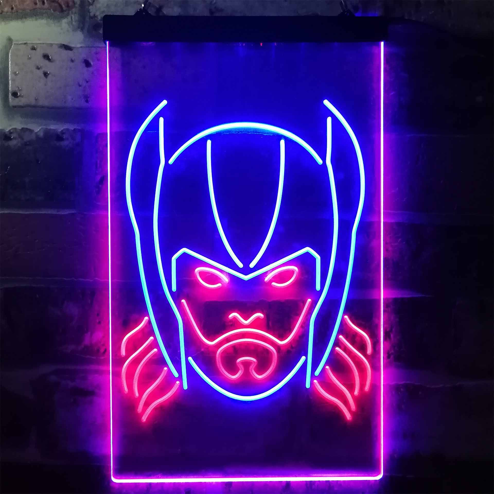 Thor Face Dual LED Neon Light Sign